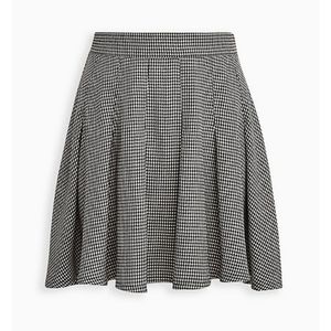 Torrid black and white houndstooth skirt